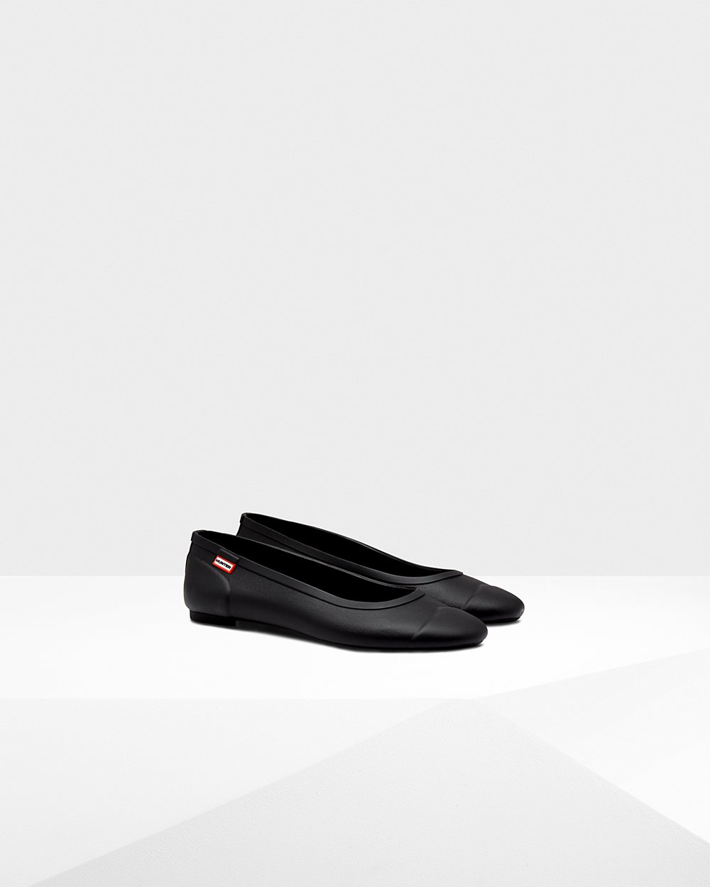 Women Hunter Original Tour Ballet Flats | Ballerina Black | NZ-38150-HBIE